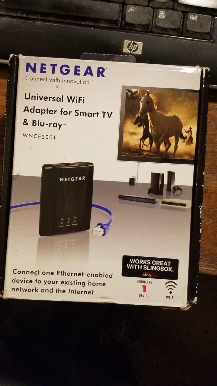 Netgear Universal WiFi Adapter for Smart TV & Blu-ray WNCE2001.  New, OPEN Box.