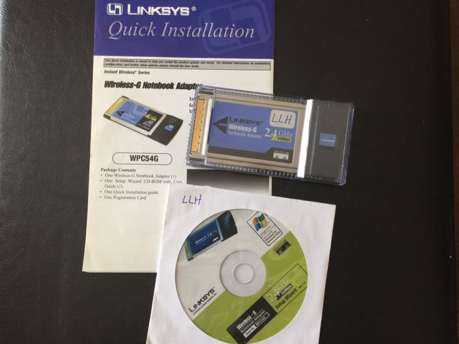 New WPC54G Linksys Cisco Wireless-G Notebook Laptop PC Card 2.4 GHz WiFi Adapter