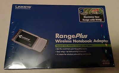 NEW Linksys RangePlus Wireless Notebook Adapter WPC100