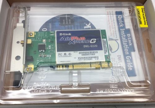D-LINK AIR PLUS XTREME G PCI ADAPTER DWL-G520 WIRELESS CARD