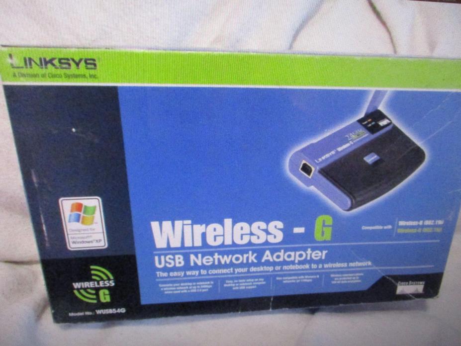 Linksys USB Wireless-G Network Adapter w/SpeedBooster 802.11b/g 54Mbps WUSB54GS