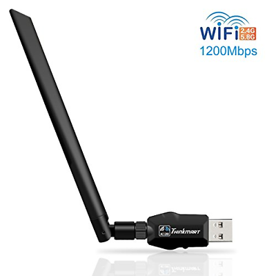 USB Wifi Adapter 1200Mbps, USB 3.0 Wireless Network Adapter for Desktop Laptop,