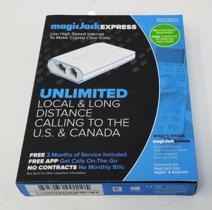 MagicJack EXPRESS Digital Phone Service Includes 3 months of Service