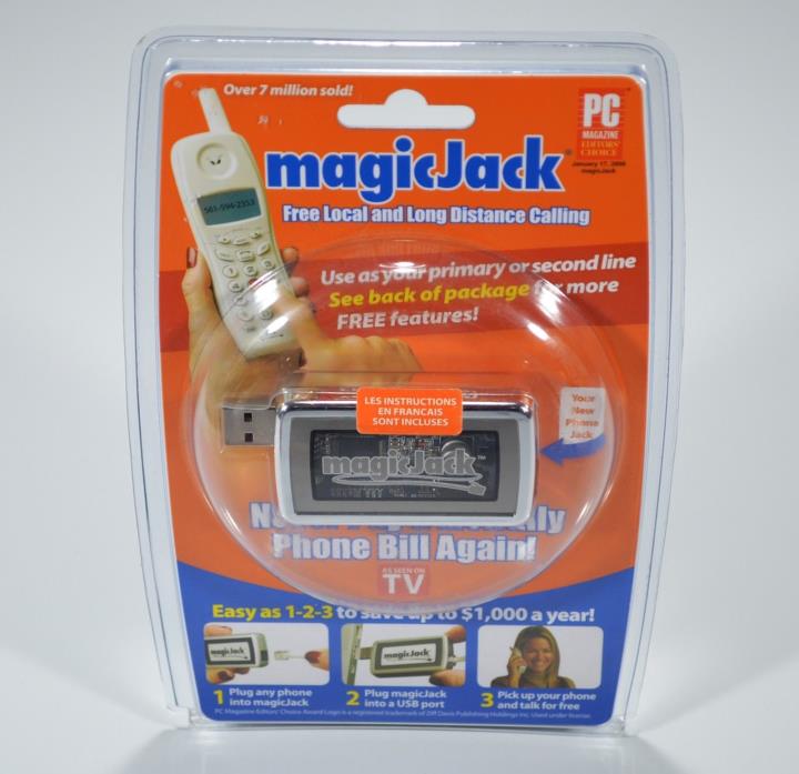 Original MAGIC JACK USB PC to Phone Jack VOIP - BRAND NEW ~ Factory Sealed!
