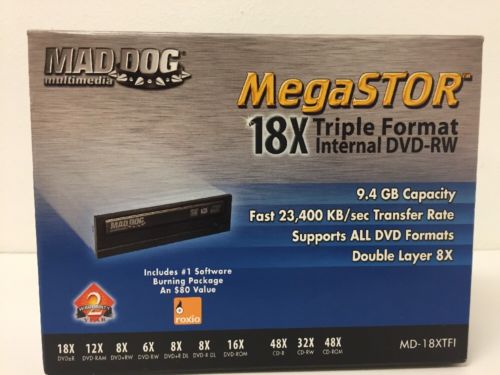 MAD DOG MegaSTOR Triple Format Internal DVD-RW - MD-18XTFI