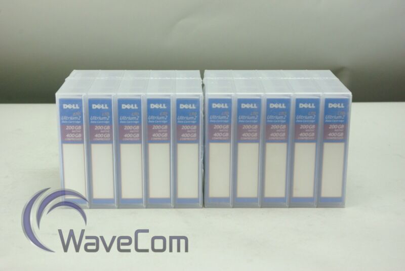 Lot of 10 Dell 0N0439 LTO Ultrium 2 Data Cartridge 200GB / 400GB NEW