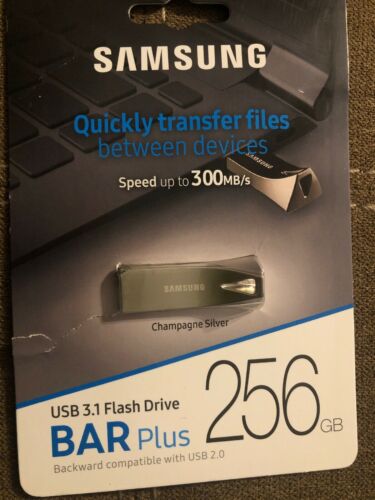 Samsung 256GB USB 3.1 Gen 1 BAR Plus Flash Drive (Silver) - Max. Read: 300MB/s
