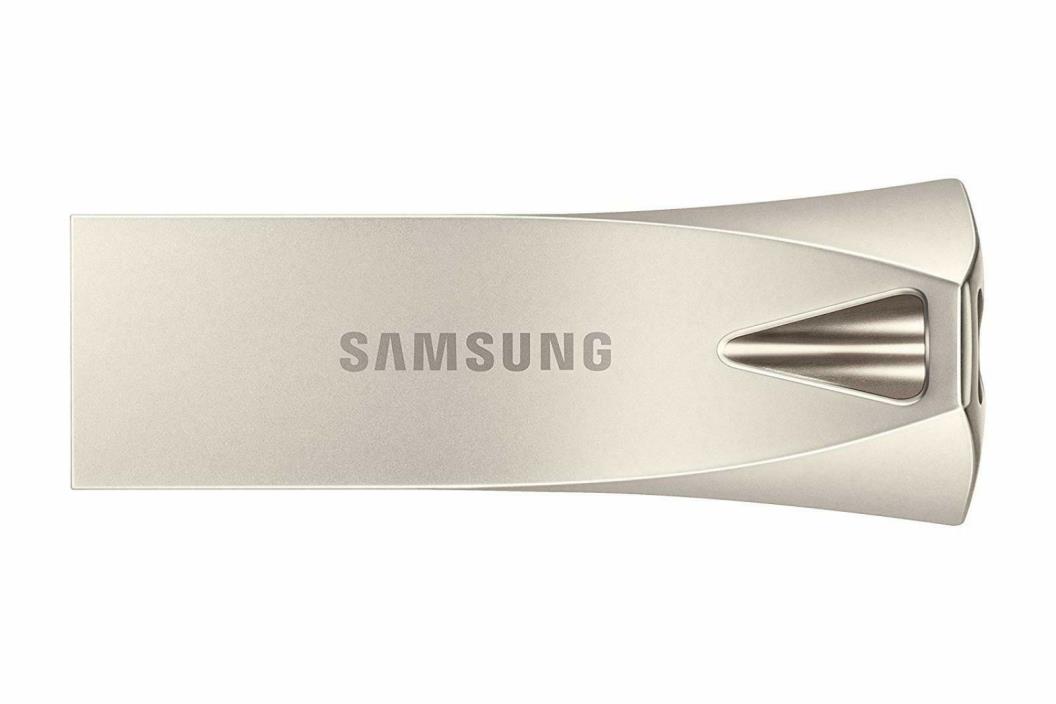 Samsung BAR Plus 32GB - 200MB/s USB 3.1 Flash Drive Champagne Silver-Data Secure