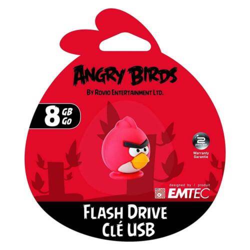 NEW EMTEC 2AH1zg1 Angry Birds 8GB Flash Drive USB Memory Portable Key Chain PC