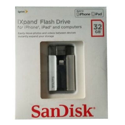 SanDisk iXpand USB & Lightning Flash Drive for iPhones, iPads and Computers 32GB