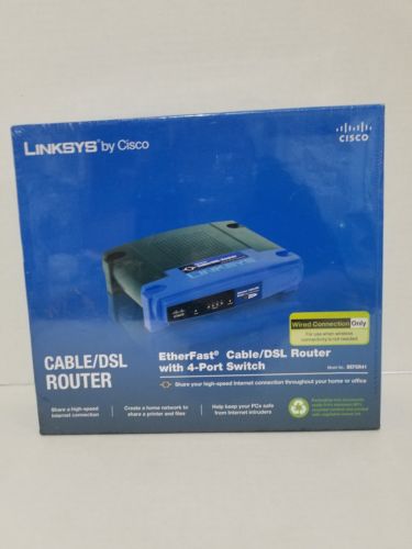 Linksys EtherFast BEFSR41 4-Port 10/100 Wired Cable / DSL Router NEW SEALED