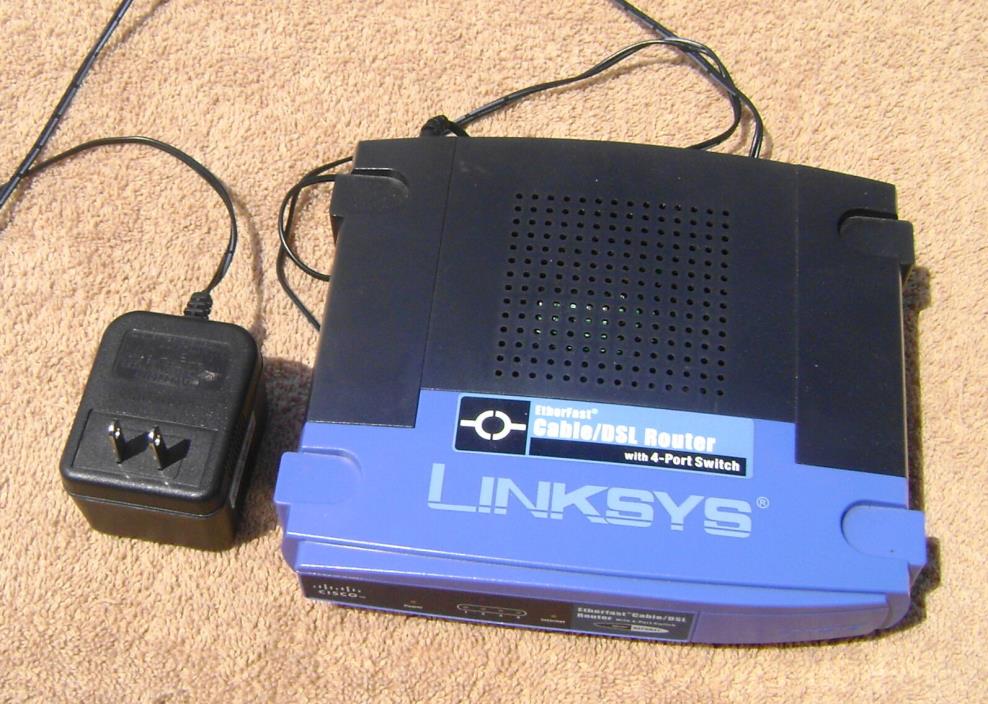 Linksys EtherFast Cable/DSL Router With 4-Port Switch Model BEFSR41 Cisco System