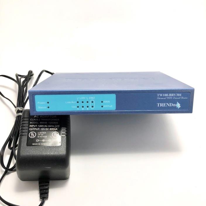 TRENDnet TW100-BRV304 Cable/DSL Advanced VPN Firewall Router 4 Port