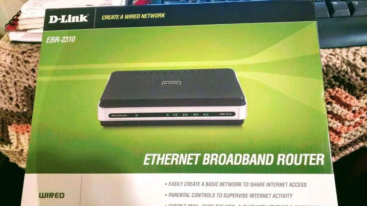 New in box D-Link EBR-2310 4-Port 10/100 Wired Router with FREE SHIPPING!!!