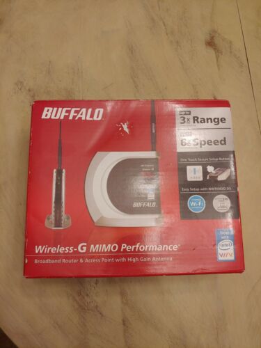 Buffalo AirStation WHR-HP-G54 125 Mbps 4-Port 10/100 WIFI Router