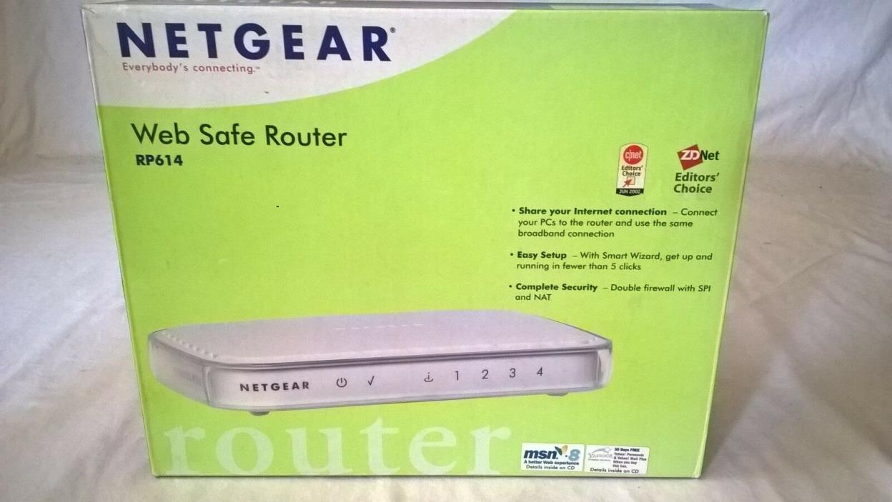 Net Gear RP-614 Web Internet Connector Wired Wifi  Router Web Server  Browser
