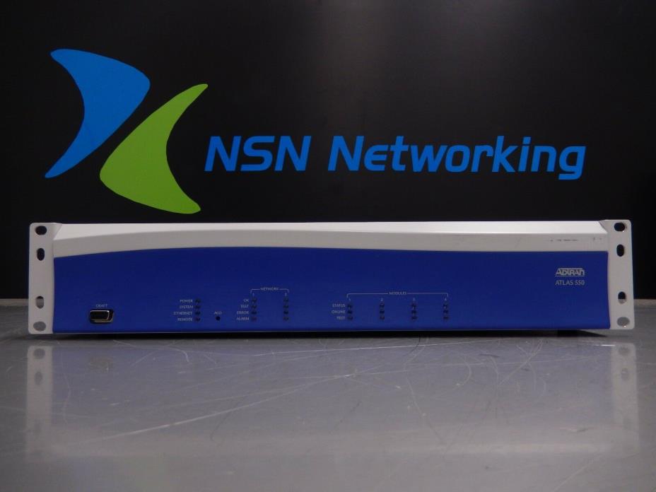Adtran Atlas 550 Chassis Router 1200305E2 1x T1 1200307E2 NO RACK EARS INCLUDED