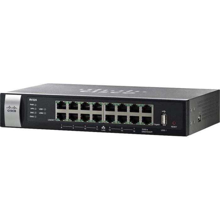 New Office Cisco Systems Gigabit Dual WAN Privet VPN 14 Port Router (RV325K9NA)