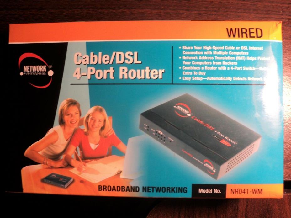 Linksys/Network Everywhere Wired Cable/DSL 4-Port Router (NR041-WM) NEW IN BOX