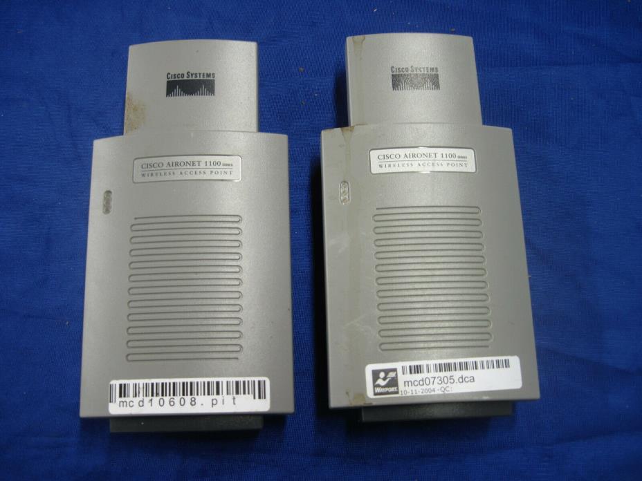 Two Cisco Aironet 1100 Wireless Access Point AIR-AP1121G-A-K9