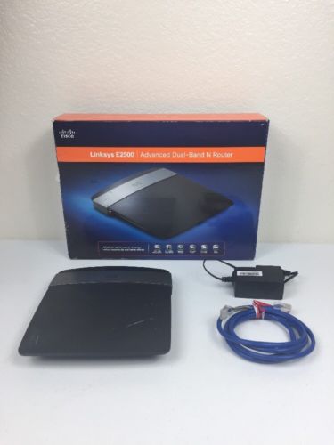 Cisco Linksys E2500 Advanced 2.4 + 5 GHz Dual Band N600 Router 300MBPS in Box