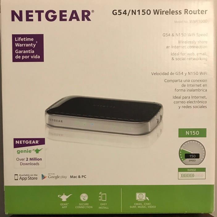 Netgear N150 150 Mbps 4-Port 10/100 Wireless N Router (WNR1000)
