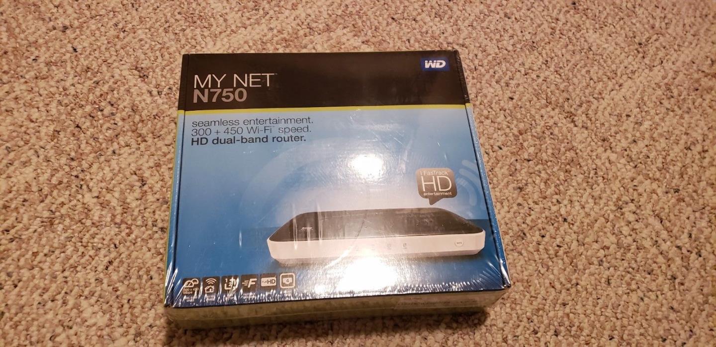 Sealed New in Box Western Digital My Net N750 Dual Band 4-port Wireless Router