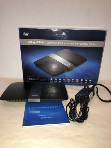 Linksys E4200 Maximum Performance Dual-Band N Router w/setup CD