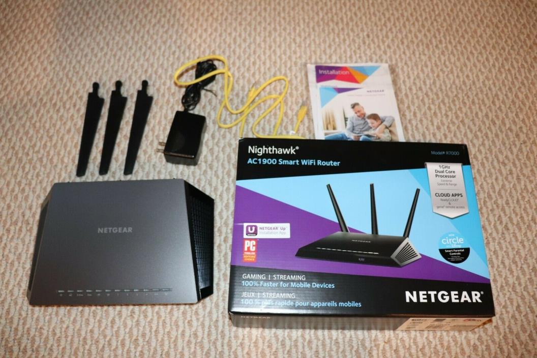 Netgear (R7000-100PAS) Nighthawk AC1900 Dual Band WiFi Router, Gigabit Router...