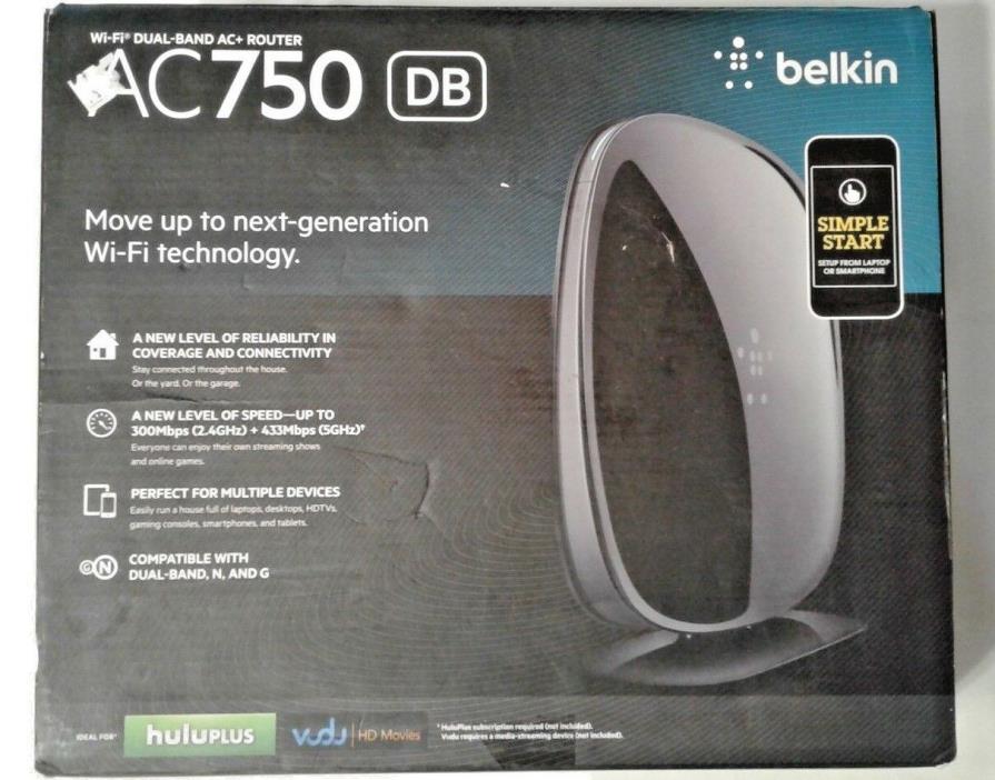 Belkin AC750 Dual Band 433 Mbps 4-Port 10/100 Wireless AC Router