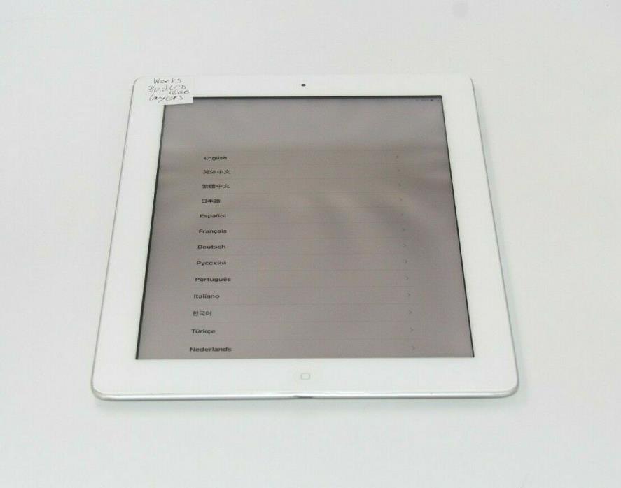Apple iPad 4th Gen. 16GB, Wi-Fi + Cellular (Unlocked), A1459, 9.7in - White
