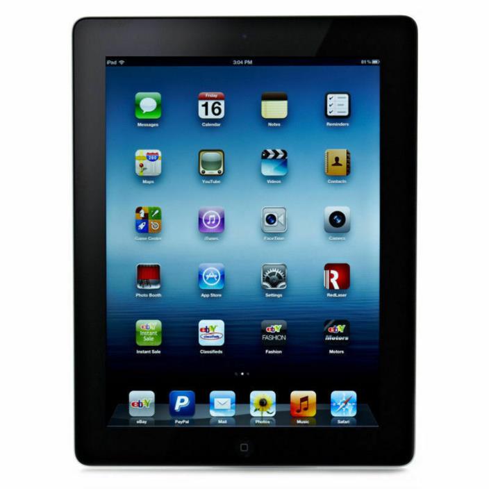 Apple iPad 3rd Gen. 64GB, Wi-Fi + Cellular (AT&T), 9.7in - Black
