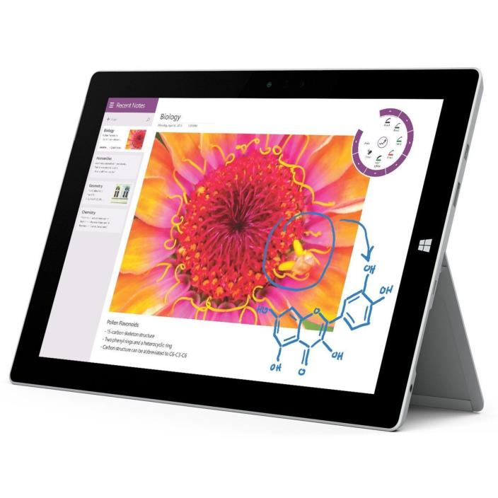 Microsoft Surface 3 1920x1280 Touchscreen WiFi LTE 128GB Backlit Keyboard Win10