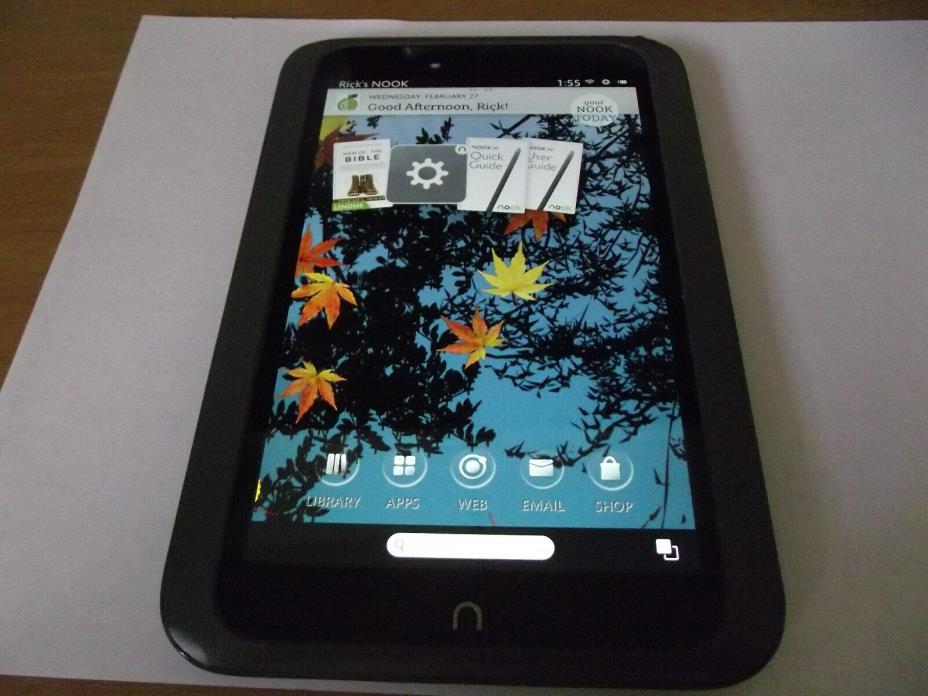 Barnes and Noble Nook HD BNTV400 8GB 7” slate e-Reader very good condition