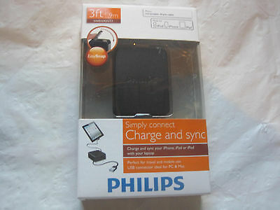 Philips Charge and Sync Cable~3 Ft~For iPod iPhone iPad~SWR1292N/17~New~LBDEN