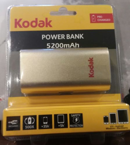Kodak Power Bank 5200mAh Portable USB Battery Pack Charger *Read Details*
