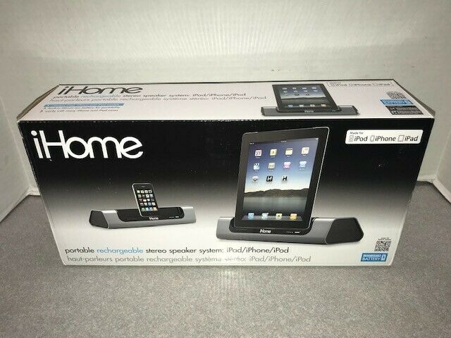 iHome Id9 Rechargeable Portable Speaker System for iPad iPhone iPod Tablet - NEW