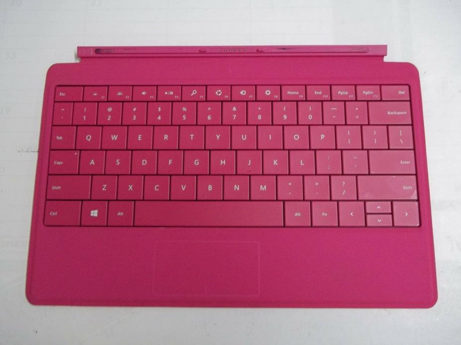 Microsoft Surface Pro 2 Tablet Type2 Pink Lighted Keyboard w/ Issue Partly Works