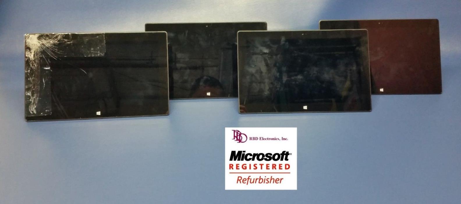 Lot of 4 Microsoft Surface Pro's For parts of repair