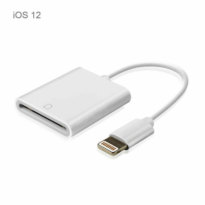Apple Lightning Iphone Ipad Upgraded SD Card Reader Camera Tail Adapter USB 2.0