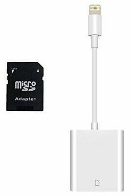 SD Card Reader, Lightning Adapter for iPhone (Support iOS 11.4 and Before)