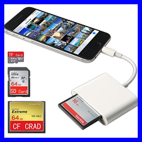 CF Card Reader For Iphone/Ipad/Ipad Pro SD/ CF/TF Adapter Camera Kit Trail Game
