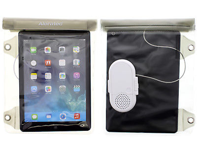 Aleratec Water-resistant Dry Bag Pouch with Speaker for iPad, other 10.1