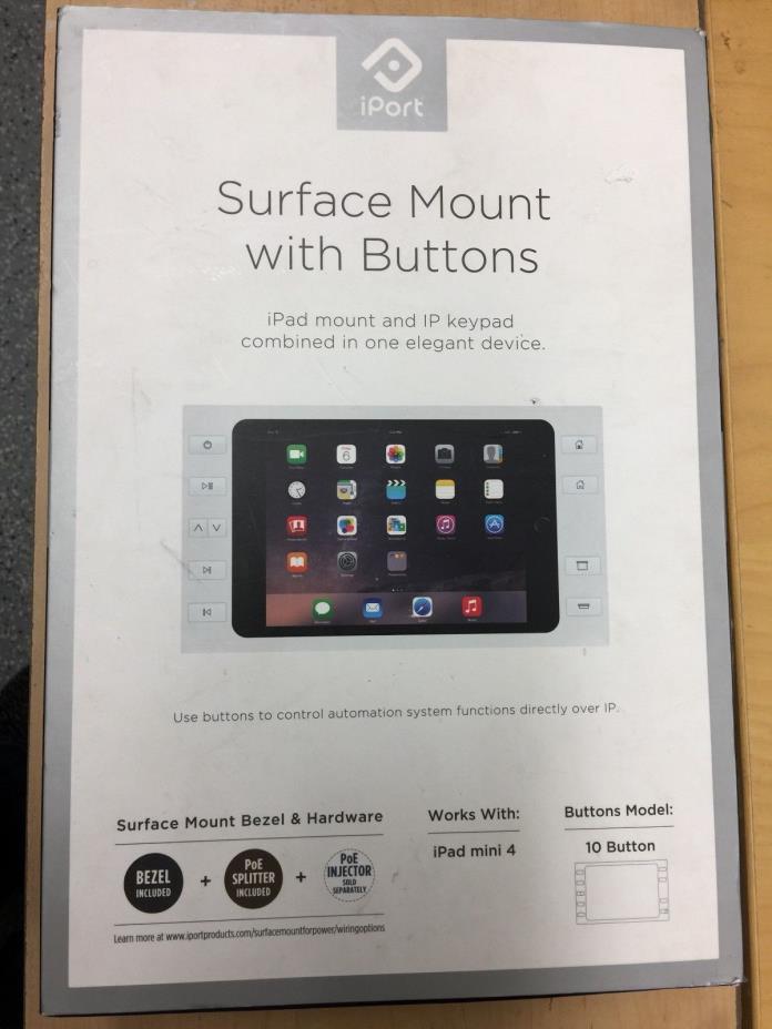 WAREHOUSE CLEANOUT!! iPort Surface Mount Bezel w/buttons - iPad Mini 4 FREE SHIP