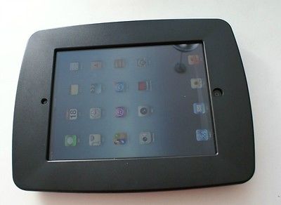 ABS plastic iPad enclosure for iPad 2/3/4, include 3 faceplates (Black)