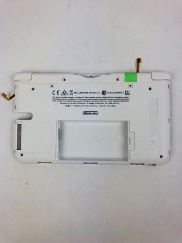 Nintendo 3DS XL White Replacement Back Panel w/ Trigger Button & Card Tray