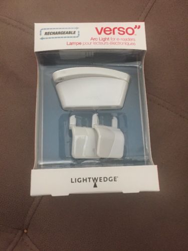 NEW LIGHTWEDGE VERSO RECHARGEABLE ARC LIGHT FOR E-READERS WHITE