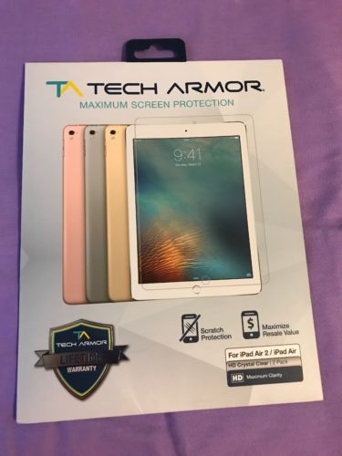 Tech Armor - Maximum Screen Protection for ipad Air 2/ iPad Air - 2 pk