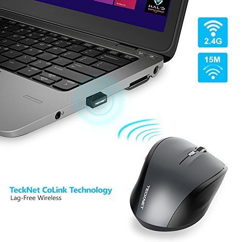 Wireless Mouse Optical With USB Nano For Notebook PC Laptop 6 Buttons Black NEW