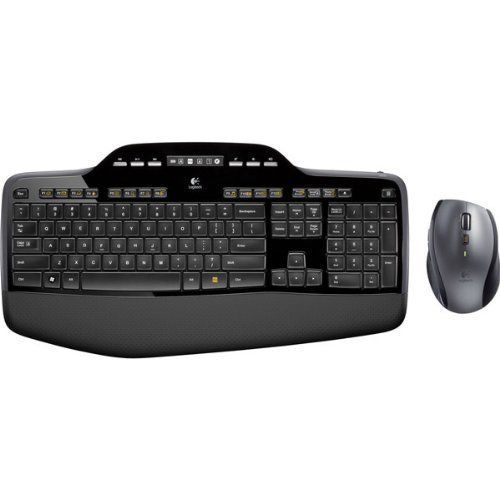 Wireless Keyboard And Mouse Combo Includes LCD Status Dashboard Stylish Design